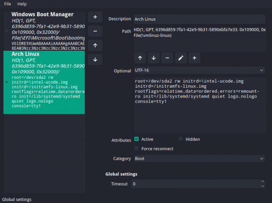 EFI Boot Editor 1.2.0 beta