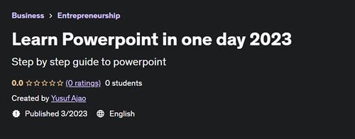 Learn Powerpoint in one day 2023