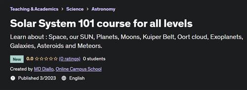 Solar System 101 course for all levels