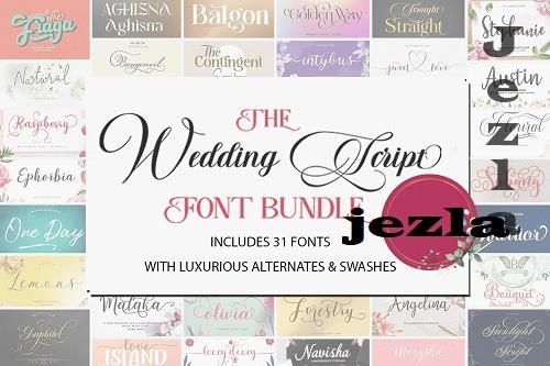 The Wedding Script Font Bundle - 31 Premium Fonts
