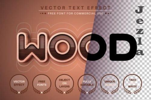 Dark Wood - Editable Text Effect - 13461804