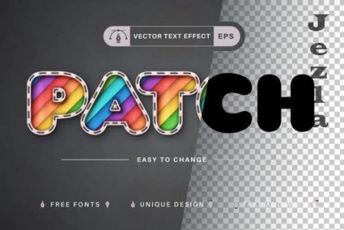 Rainbow Patch - Editable Text Effect - 13467350