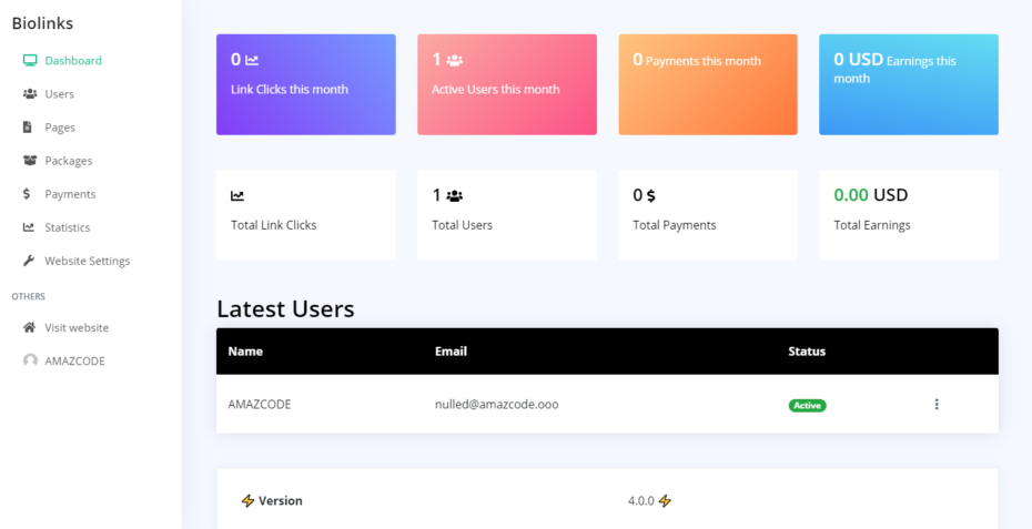 BioLinks - Bio Links, URL Shortener & QR Codes Generator (SAAS) Nulled