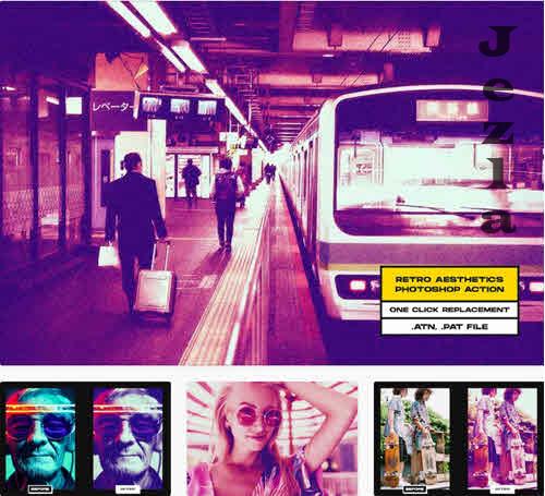 Retro Aesthetics Photoshop Action - SVJXBLS