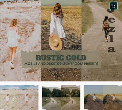 Rustic Gold Lightroom Presets Dekstop and Mobile - TZKMLN6
