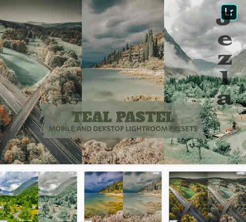 Teal Pastel Lightroom Presets Dekstop and Mobile - 52WQD2R