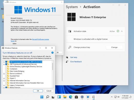 Windows 11 Pro/Enterprise Build 22000.71 (No TPM Required) With Office 2019 Pro Plus Preactivated July 2021