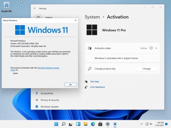Windows 11 Pro/Enterprise Build 22000.100 (No TPM Required) With Office 2019 Pro Plus Preactivated July 2021