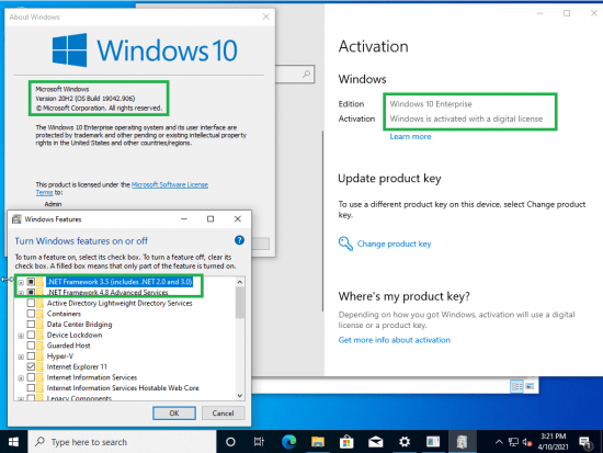 Windows 10 Enterprise 20H2 10.0.19042.906 With Office 2019 Pro Plus Preactivated Multilingual