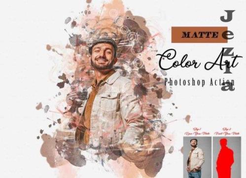 Matte Color Art Photoshop Action - 13462930