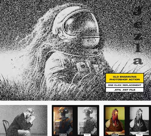 Old Engraving Photoshop Action - JZQQCJT
