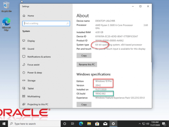 Windows 10 Pro OEM 20H2 10.0.19042.662 (x86/x64) Multilanguage Preactivated November 2020