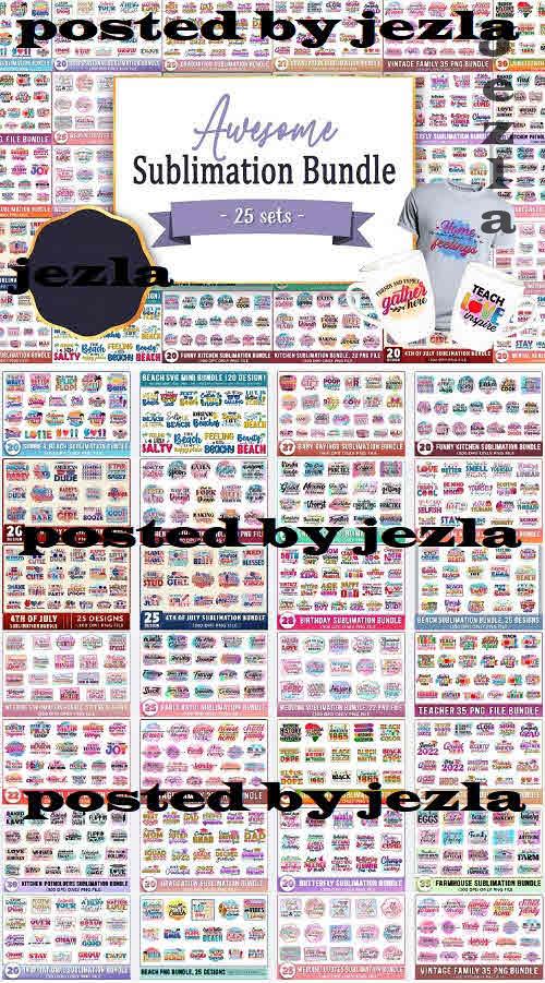 Awesome Sublimation Bundle - 27 Premium Graphics