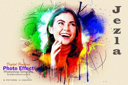 Portrait Painting Photoshop Effect - 10891025