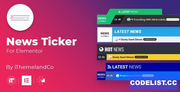 News Ticker For Elementor v1.3 