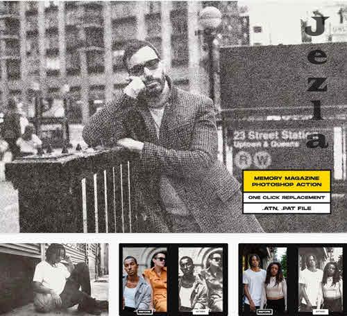 Memory Magazine Photoshop Action - LX7M8CE