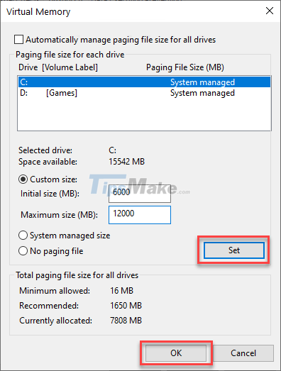 Picture 13 of How to set Pagefile.sys limit on Windows 10